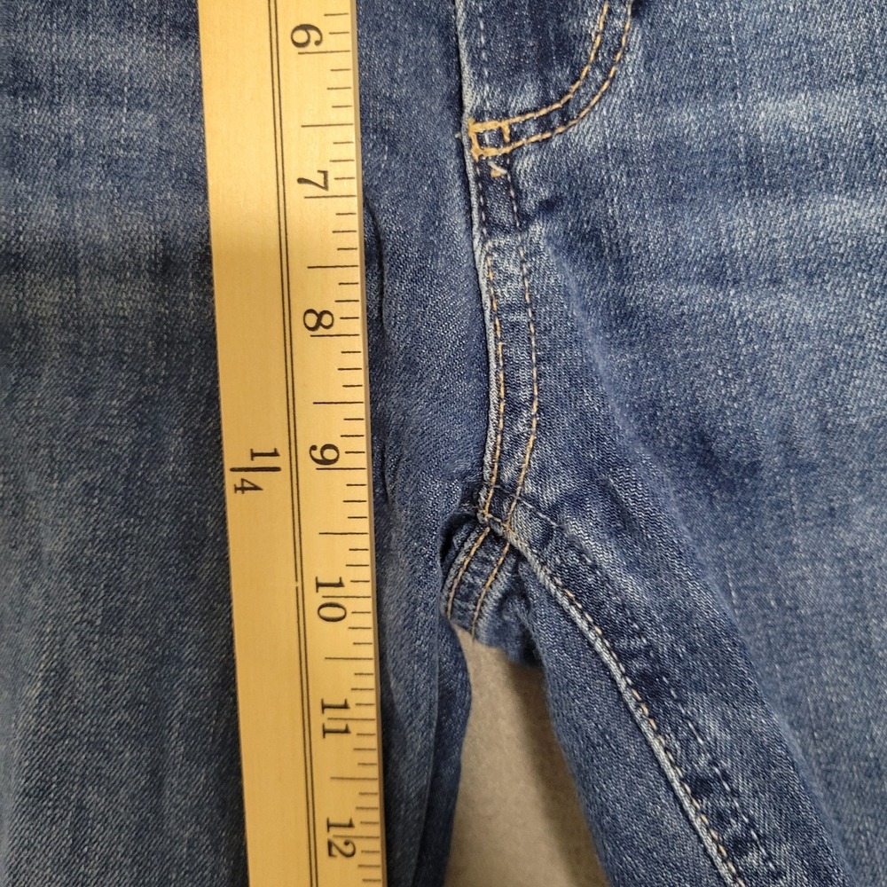 Paige Womens Skinny Distressed Jeans Medium Wash Raw Hem Size 27 - Picture 4 of 12